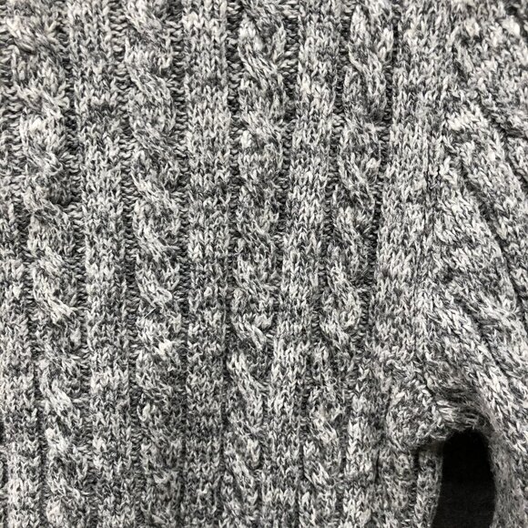 Superdry Cable Knit Sweater Womens XS Gray Crewneck Cotton Blend Heather - Picture 11 of 11